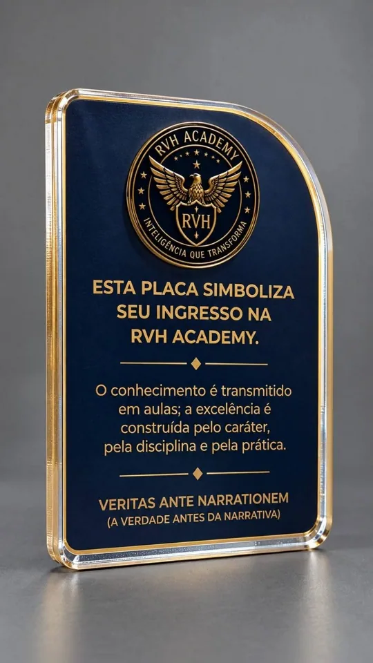 Modelo ilustrativo do verso da identificação institucional da RVH Academy